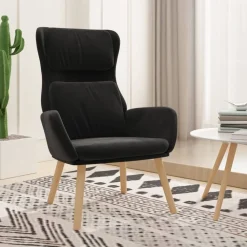vidaXL Sillón de relax de terciopelo Negro Hot