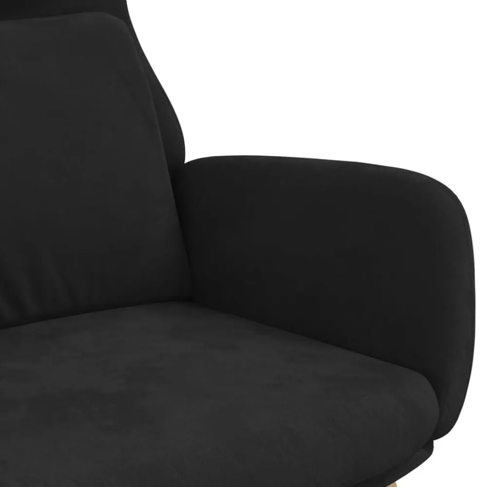 vidaXL Sillón de relax de terciopelo Negro Hot