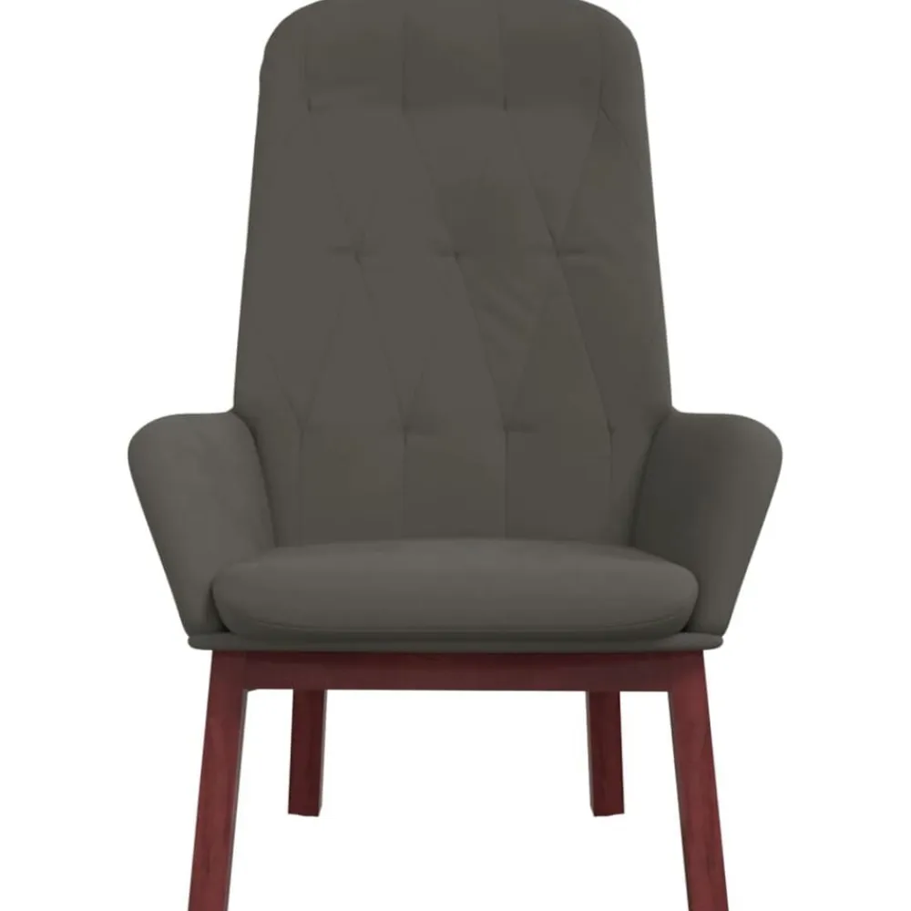 vidaXL Sillón de relax de terciopelo Gris oscuro