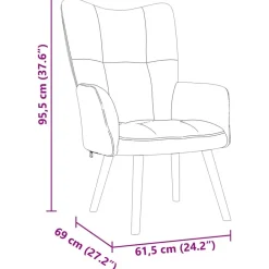 vidaXL Sillas-Sillón de relax de tela color rojo tinto