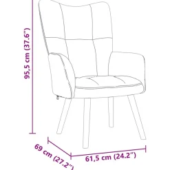 vidaXL Sillas-Sillón de relax de tela