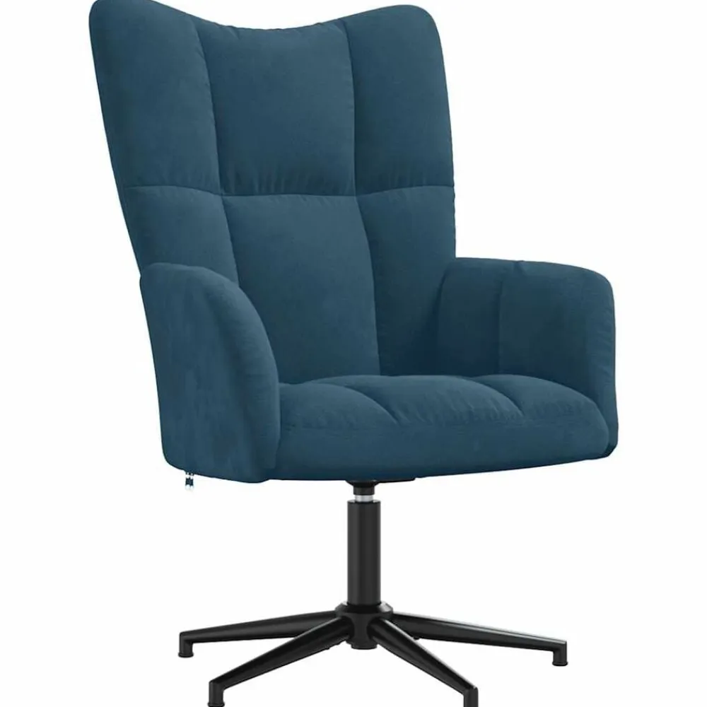 vidaXL Sillón de relax de terciopelo Azul Clearance
