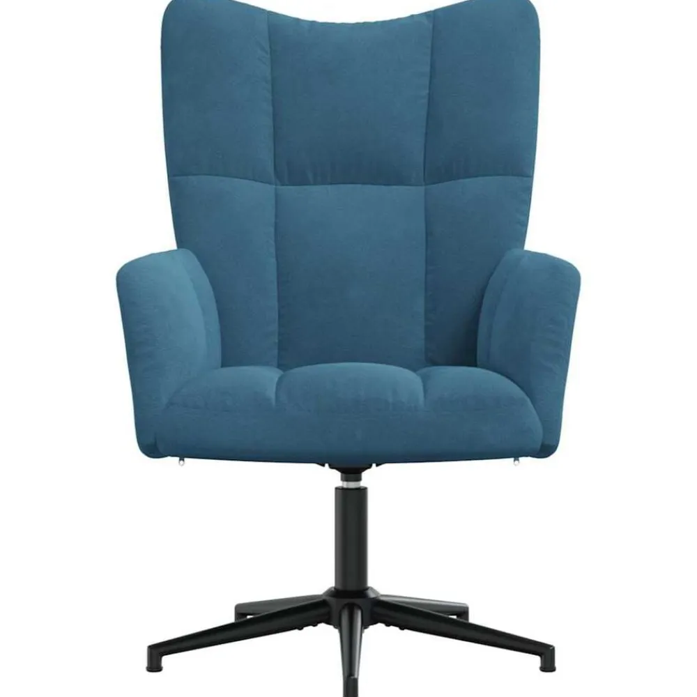 vidaXL Sillón de relax de terciopelo Azul Clearance