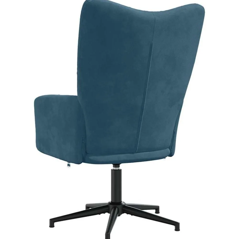 vidaXL Sillón de relax de terciopelo Azul Clearance
