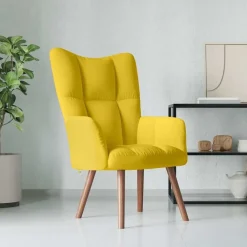 vidaXL Sillón de relax de terciopelo Amarillo mostaza Hot