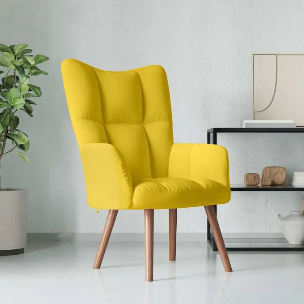 vidaXL Sillón de relax de terciopelo Amarillo mostaza Hot