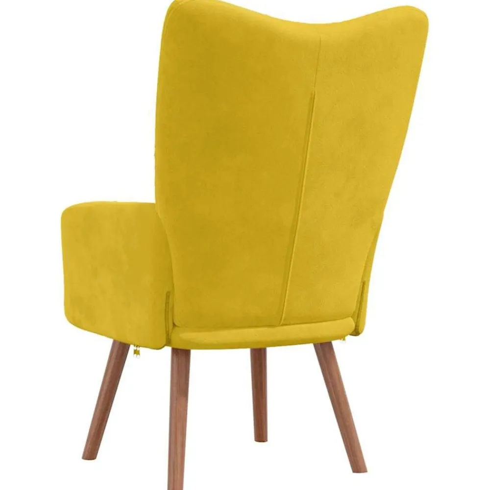 vidaXL Sillón de relax de terciopelo Amarillo mostaza Hot