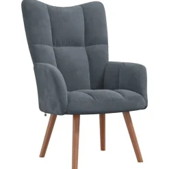 vidaXL Sillón de relax de terciopelo Gris oscuro Clearance