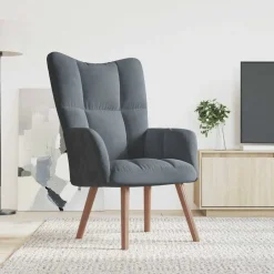 vidaXL Sillón de relax de terciopelo Gris oscuro Clearance