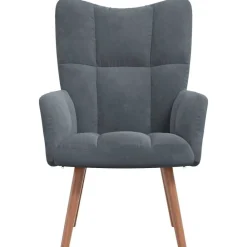 vidaXL Sillón de relax de terciopelo Gris oscuro Clearance