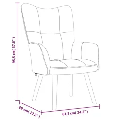 vidaXL Sillón de relax de terciopelo Gris oscuro Clearance