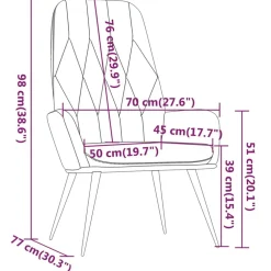vidaXL Sillas-Sillón de relax de terciopelo
