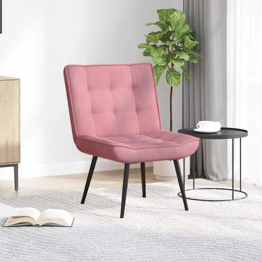 vidaXL Sillas-Sillón de relax terciopelo 64x74x84 cm