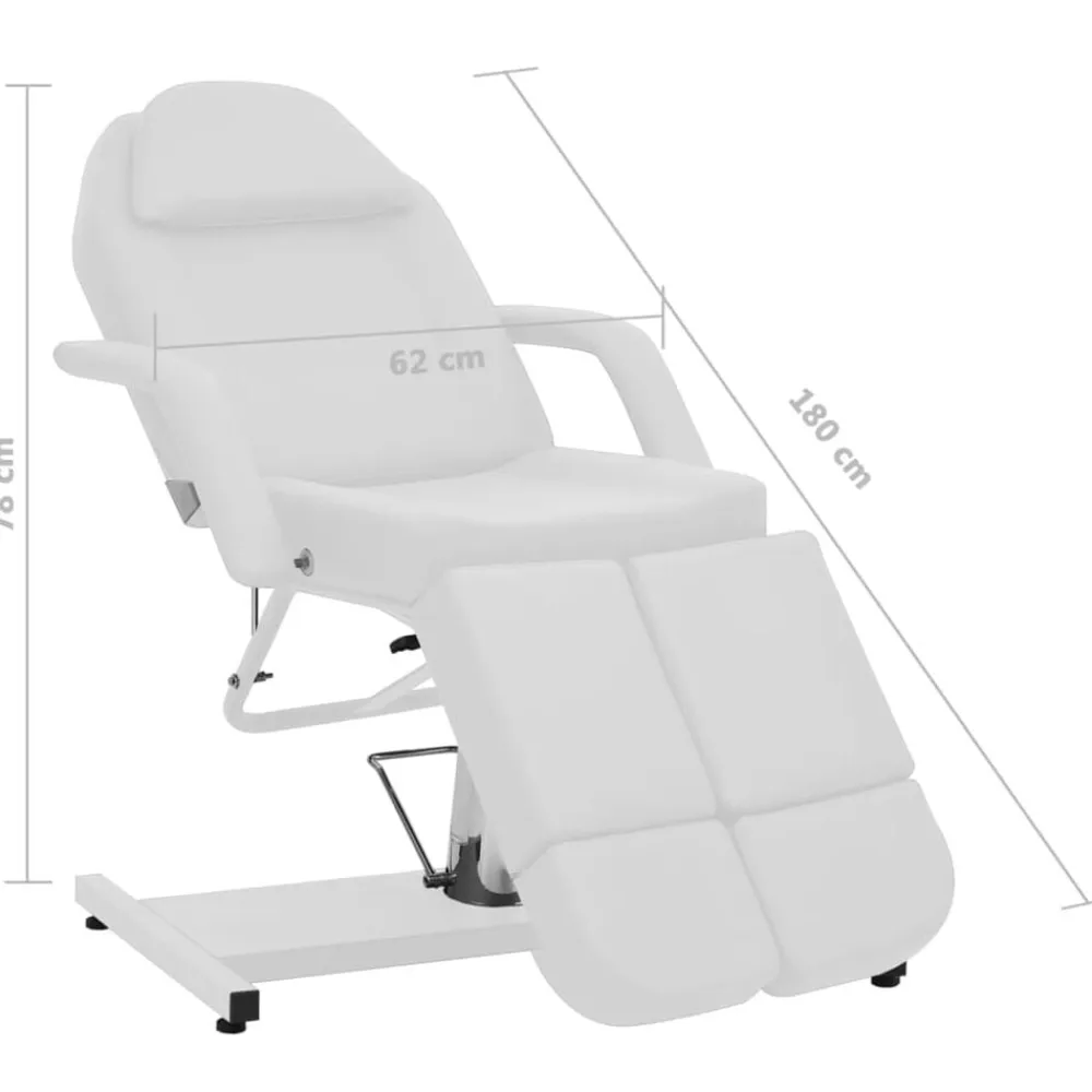 vidaXL Salud Y Belleza-Sillón de salón de belleza cuero sintético 180x62x78 cm
