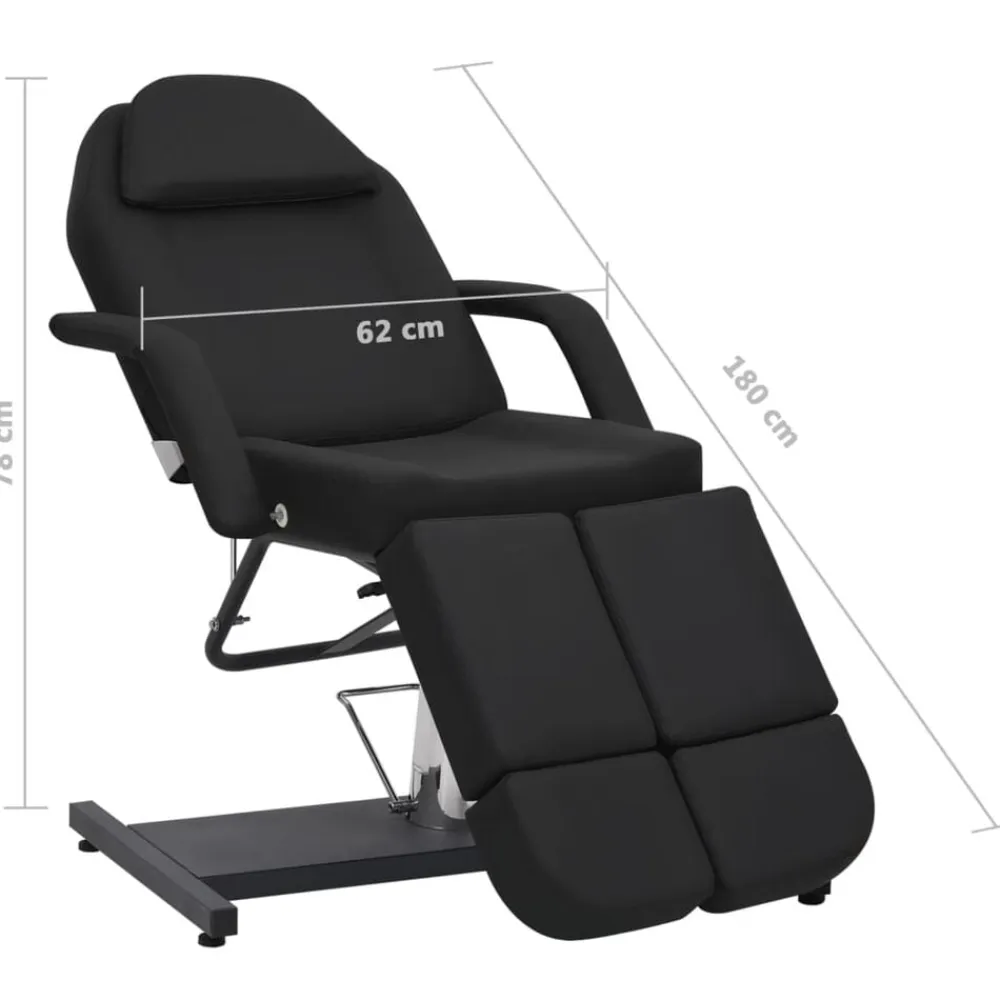 vidaXL Salud Y Belleza-Sillón de salón de belleza cuero sintético 180x62x78 cm