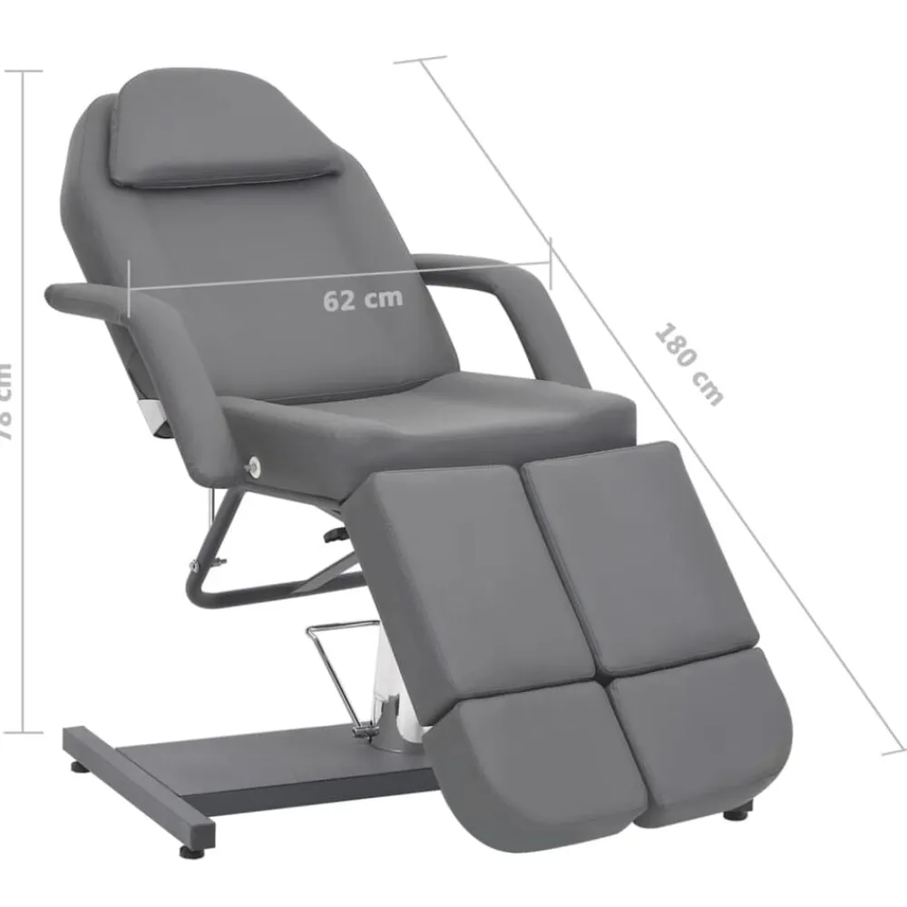 vidaXL Salud Y Belleza-Sillón de salón de belleza cuero sintético 180x62x78 cm
