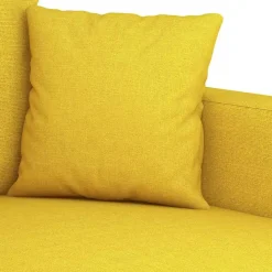 vidaXL Sillón de tela 60 cm Amarillo claro