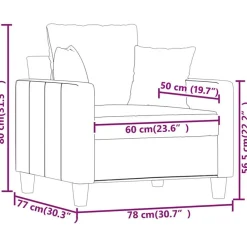 vidaXL Sillón de tela 60 cm Amarillo claro