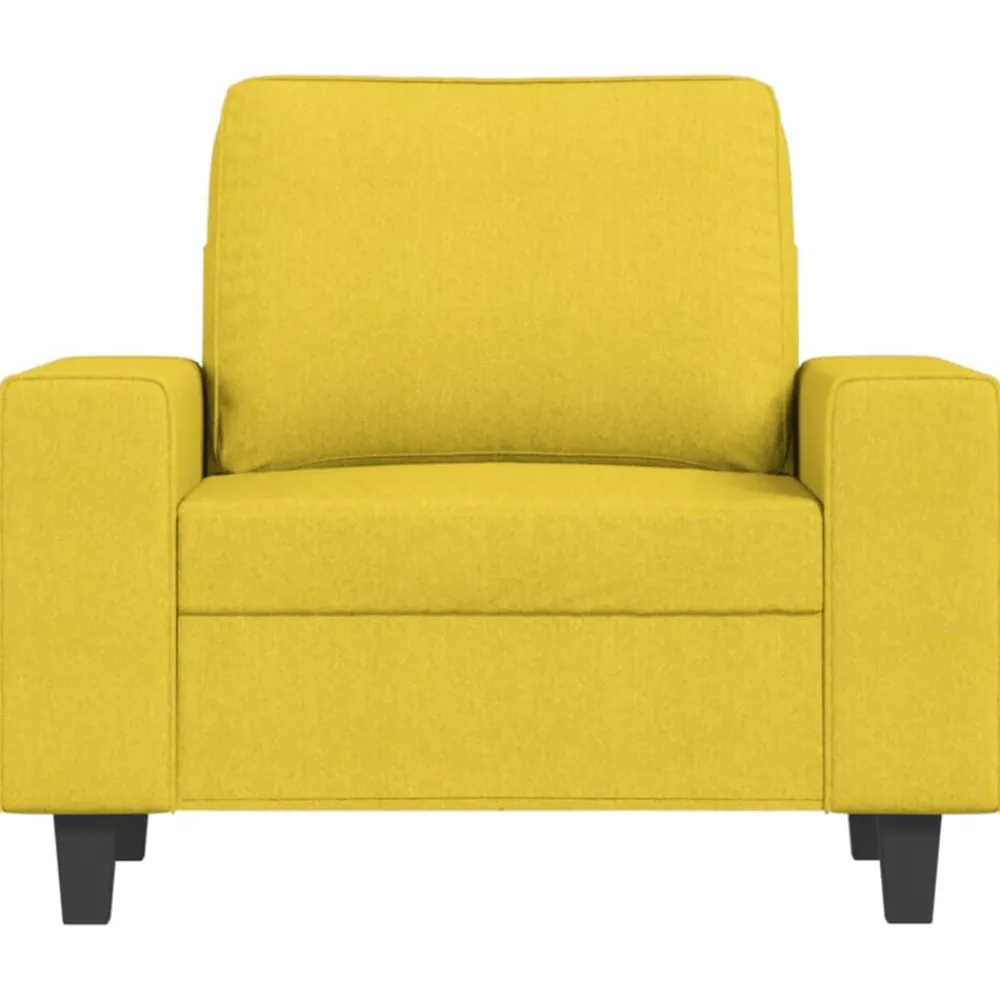 vidaXL Sillón de tela 60 cm Amarillo claro Sale