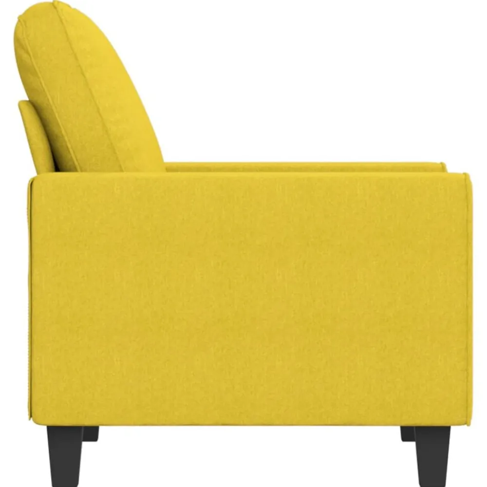 vidaXL Sillón de tela 60 cm Amarillo claro Sale
