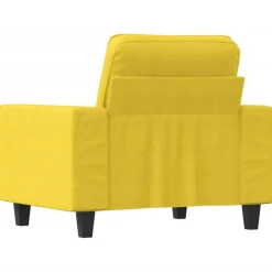 vidaXL Sillón de tela 60 cm Amarillo claro Sale