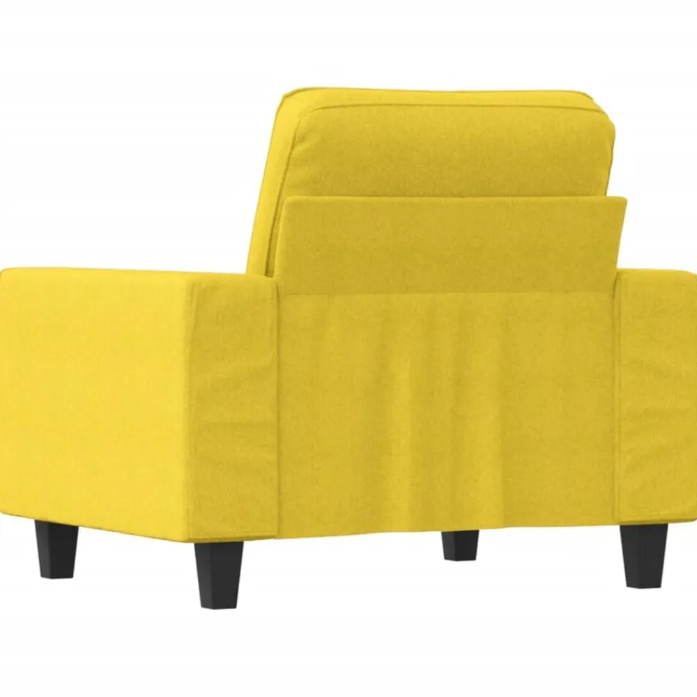 vidaXL Sillón de tela 60 cm Amarillo claro Sale