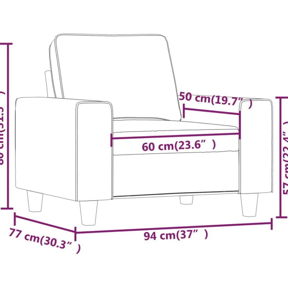 vidaXL Sillón de tela 60 cm Amarillo claro Sale