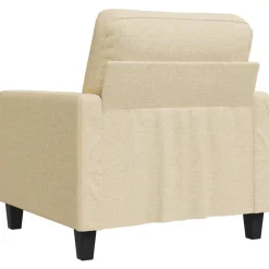 vidaXL Sillón de tela color 60 cm Crema Outlet