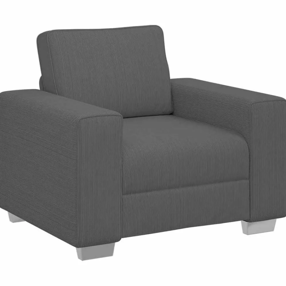 vidaXL Sofás-Sillón de tela de pana 100x77x82 cm