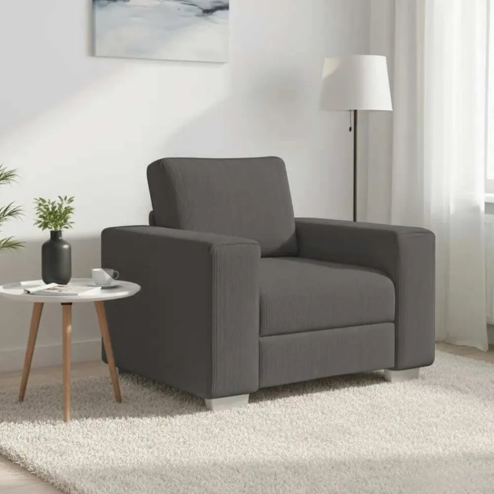 vidaXL Sofás-Sillón de tela de pana 100x77x82 cm