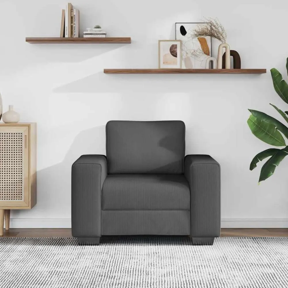 vidaXL Sofás-Sillón de tela de pana 100x77x82 cm