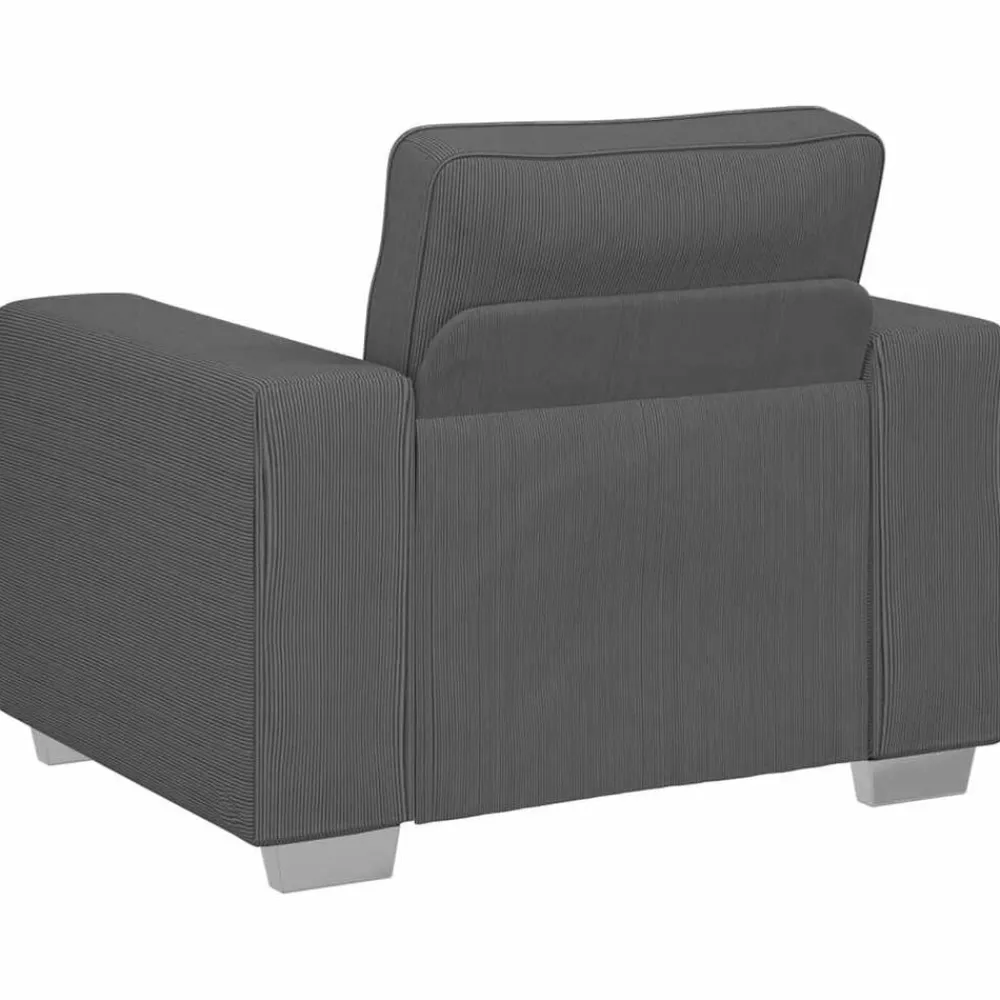 vidaXL Sofás-Sillón de tela de pana 100x77x82 cm