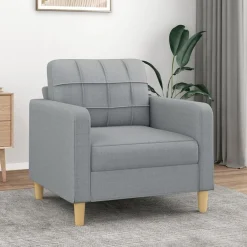 vidaXL Sillón de tela 60 cm Gris claro Hot