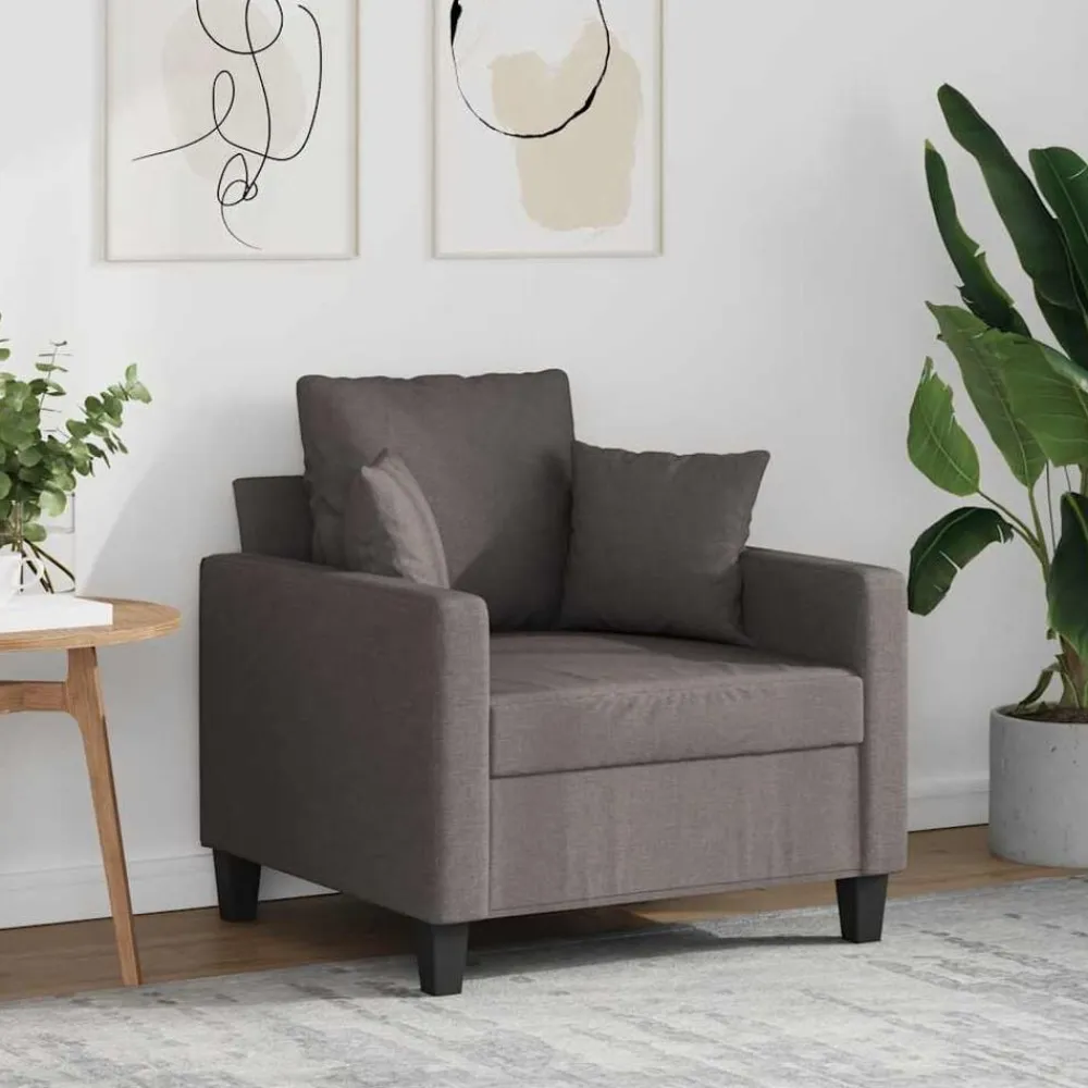 vidaXL Sofás-Sillón de tela gris 60 cm