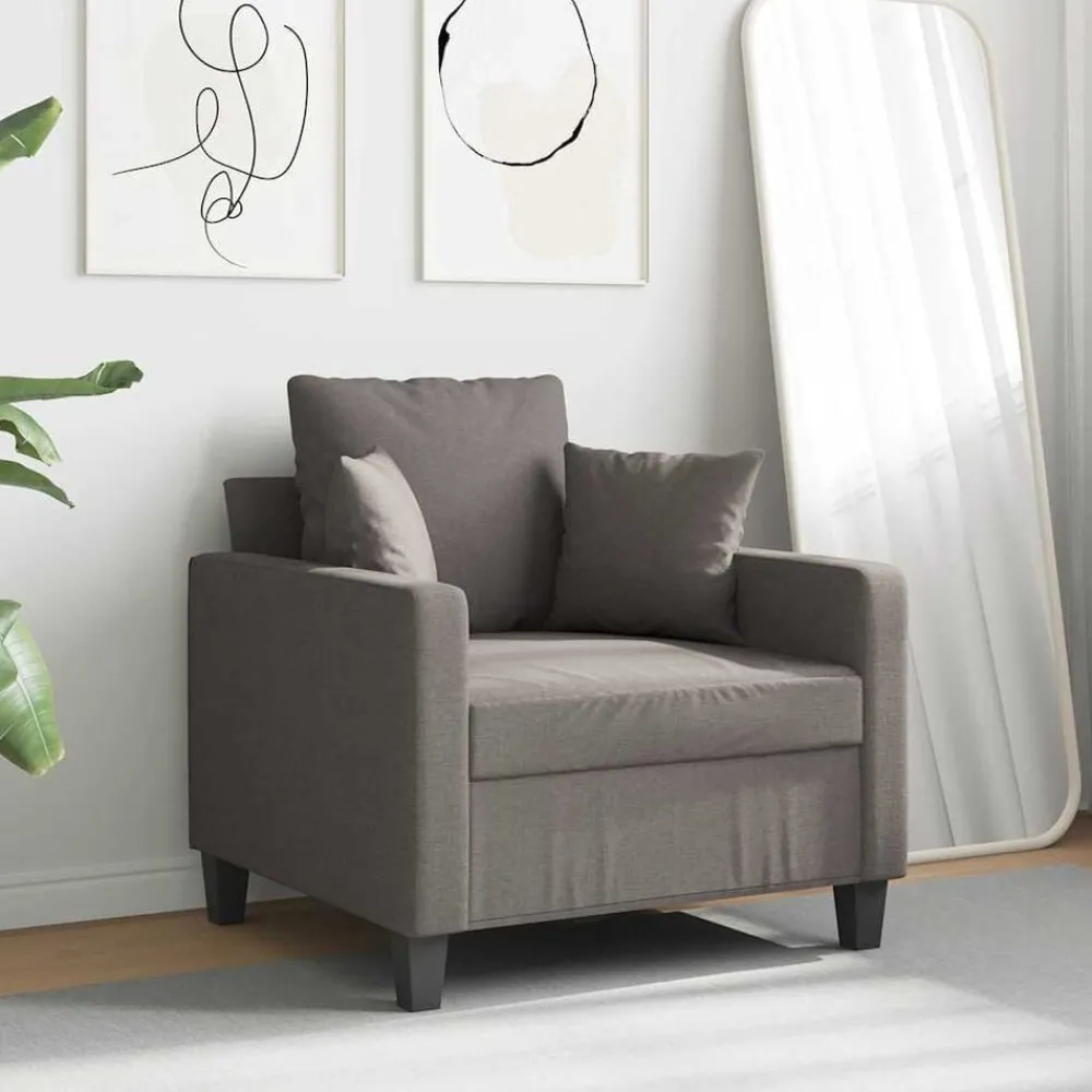 vidaXL Sofás-Sillón de tela gris 60 cm