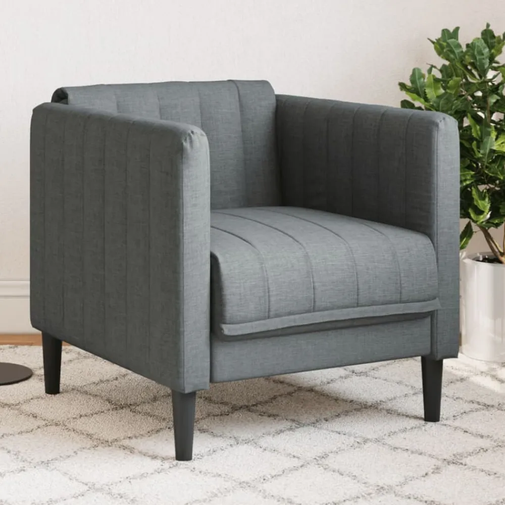 vidaXL Sillón de tela Gris oscuro Best