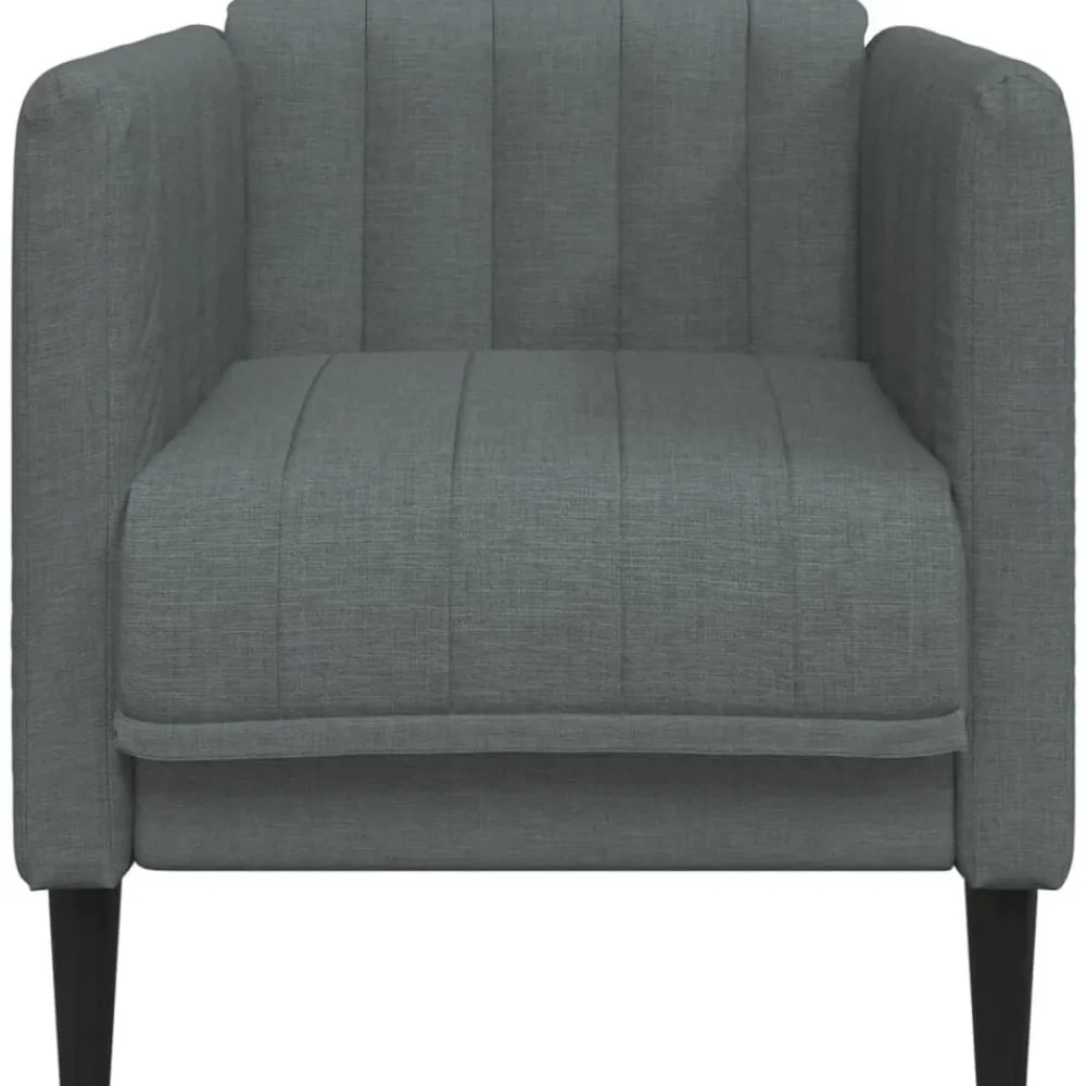 vidaXL Sillón de tela Gris oscuro Best