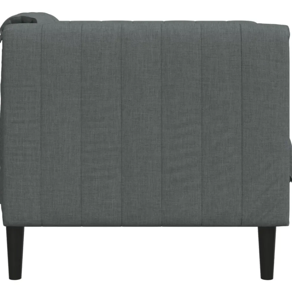 vidaXL Sillón de tela Gris oscuro Best