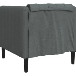 vidaXL Sillón de tela Gris oscuro Best