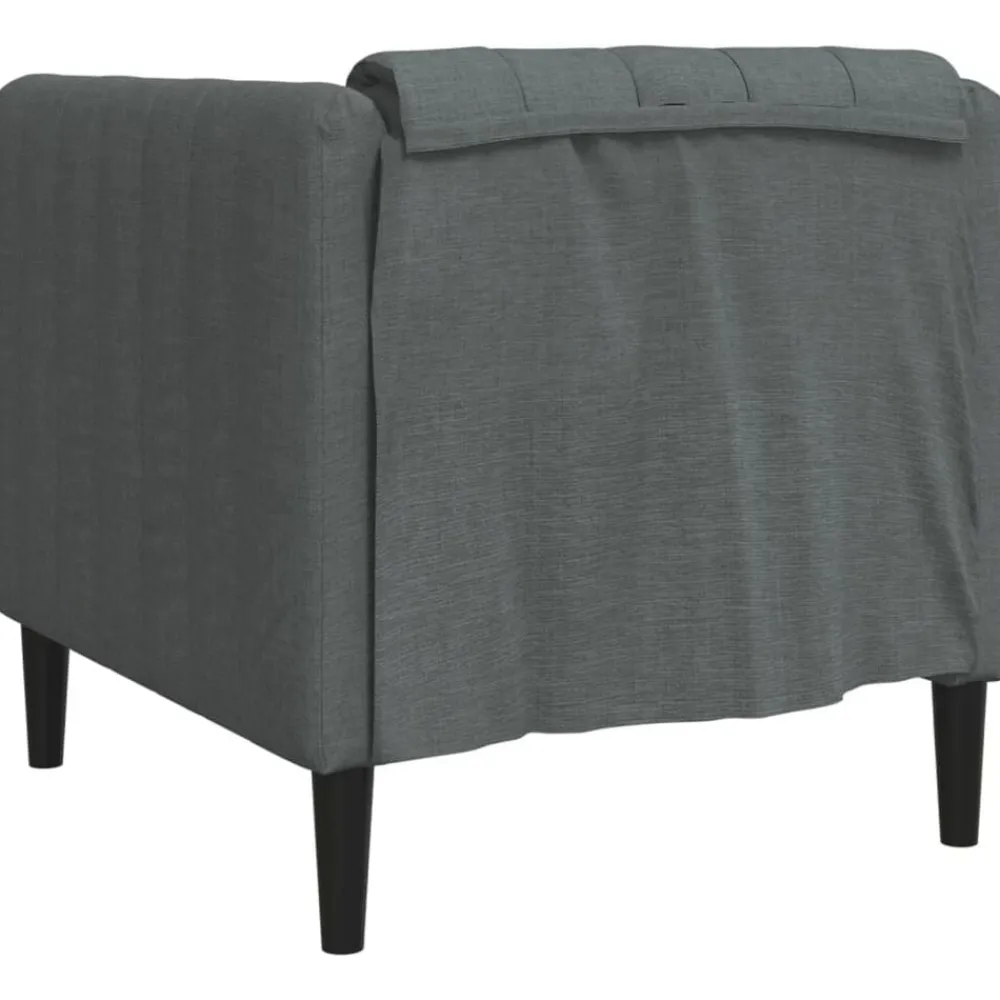 vidaXL Sillón de tela Gris oscuro Best