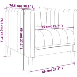 vidaXL Sillón de tela Gris oscuro Best