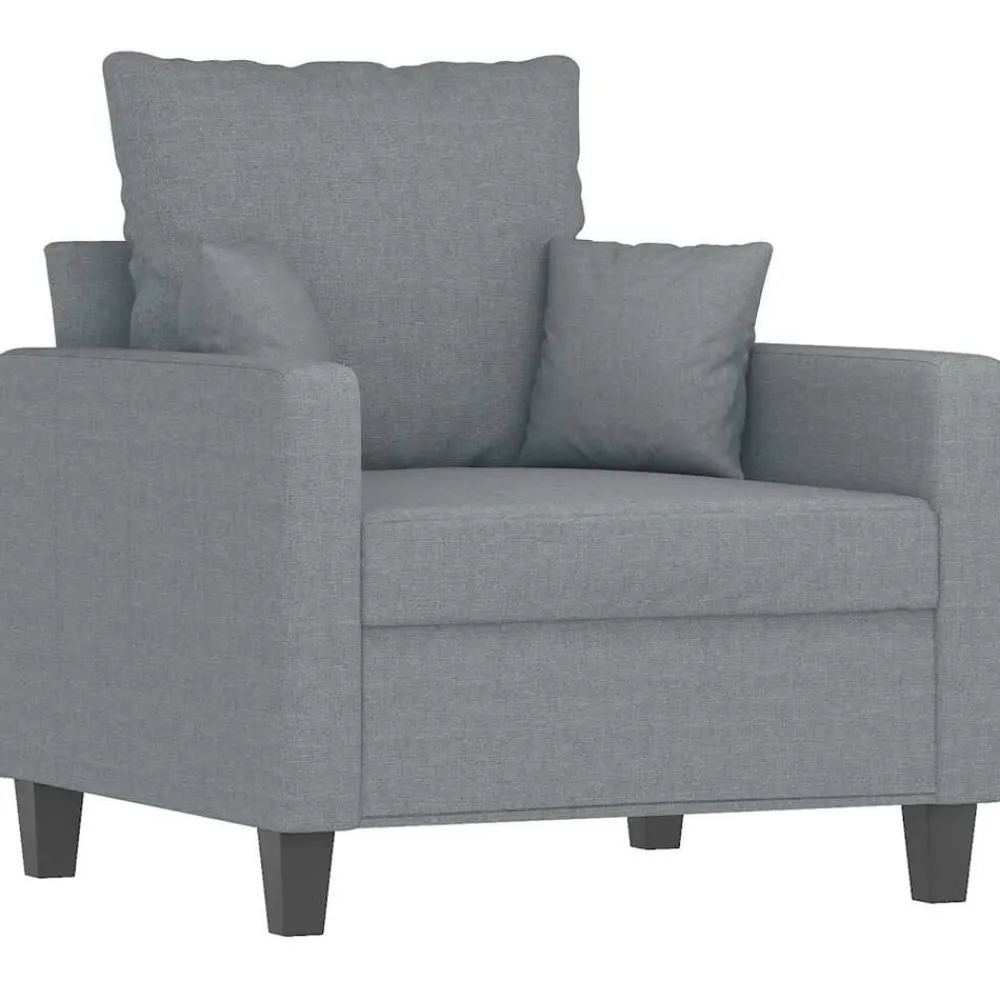 vidaXL Sillón de tela 60 cm Gris claro Online