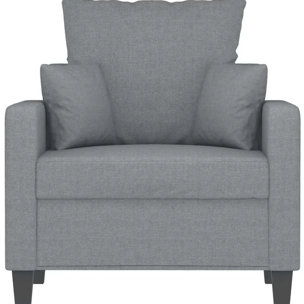 vidaXL Sillón de tela 60 cm Gris claro Online