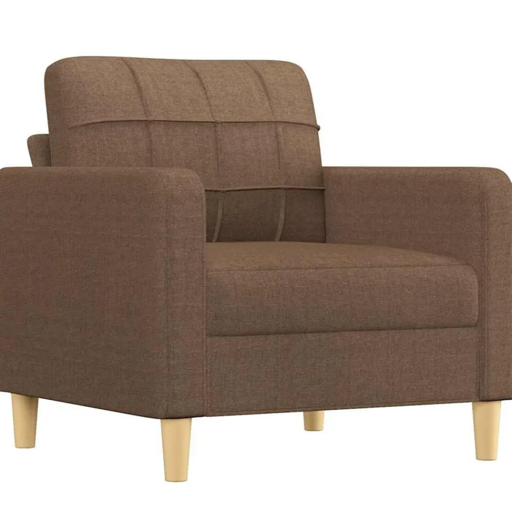 vidaXL Sillón de tela marrón 60 cm Marrón Clearance