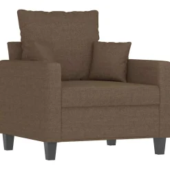 vidaXL Sillón de tela marrón 60 cm Marrón Clearance