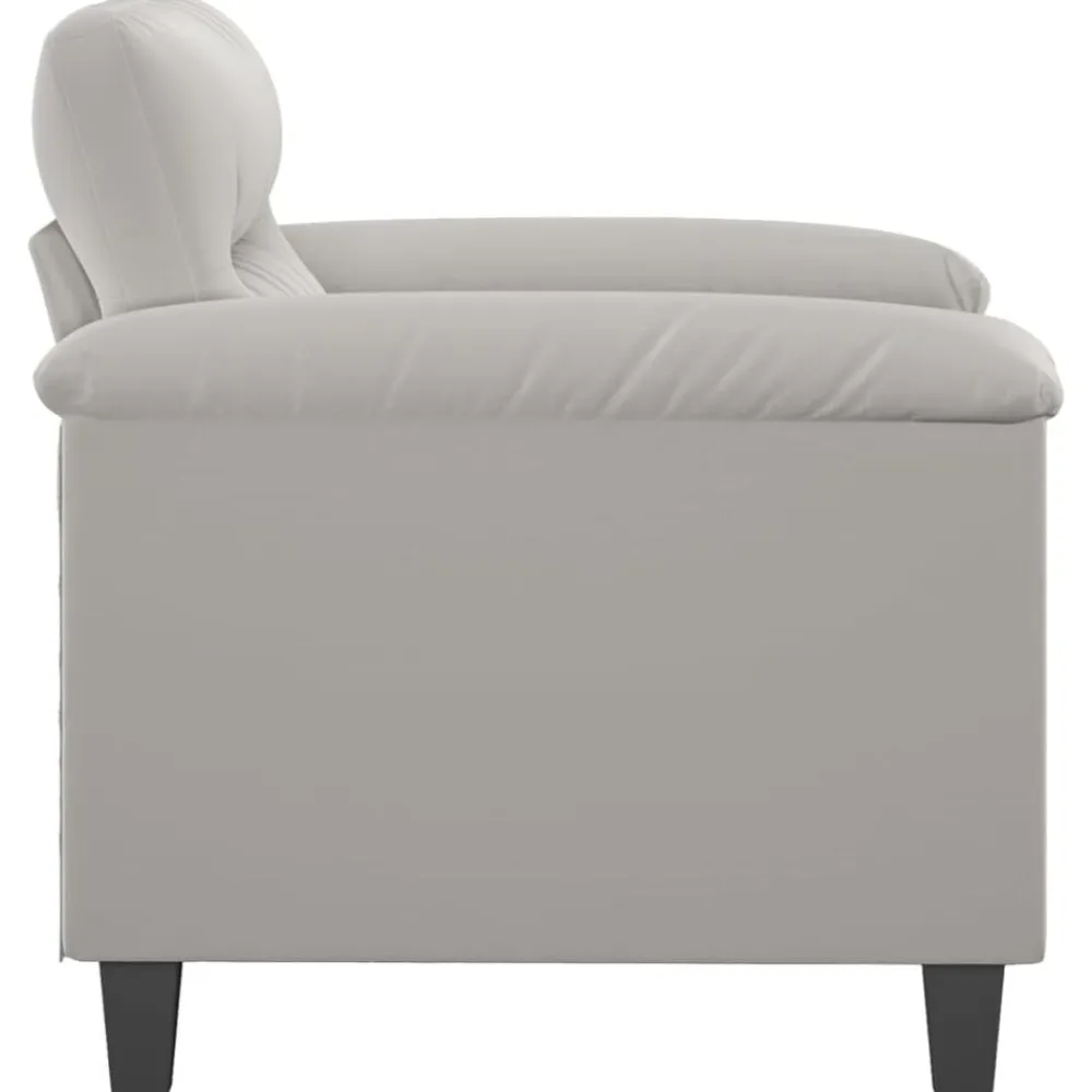 vidaXL Sillón de tela microfibra 60 cm Gris claro Outlet