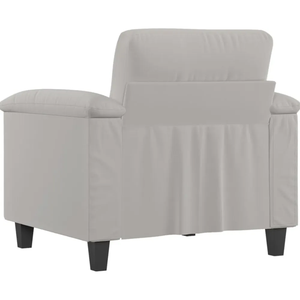 vidaXL Sillón de tela microfibra 60 cm Gris claro Outlet