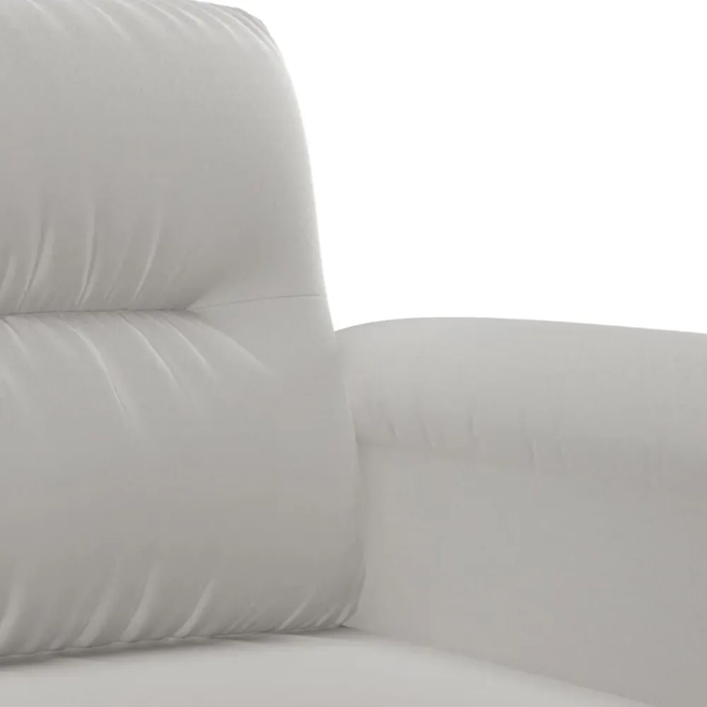 vidaXL Sillón de tela microfibra 60 cm Gris claro Outlet