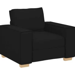 vidaXL Sillón de tela negra de 100x78x84 cm Negro New