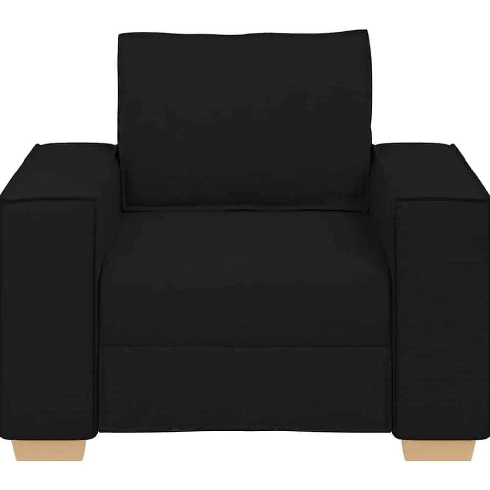 vidaXL Sillón de tela negra de 100x78x84 cm Negro New